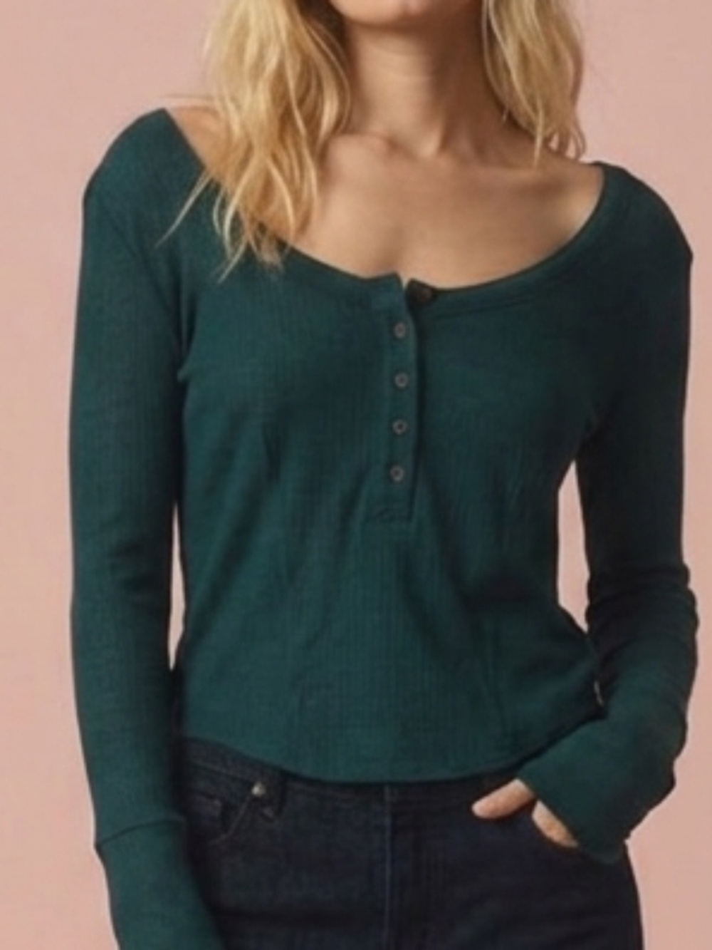 EUC! Anthropologie Women's Medium Sheer Green Pilcro Andie Top - M